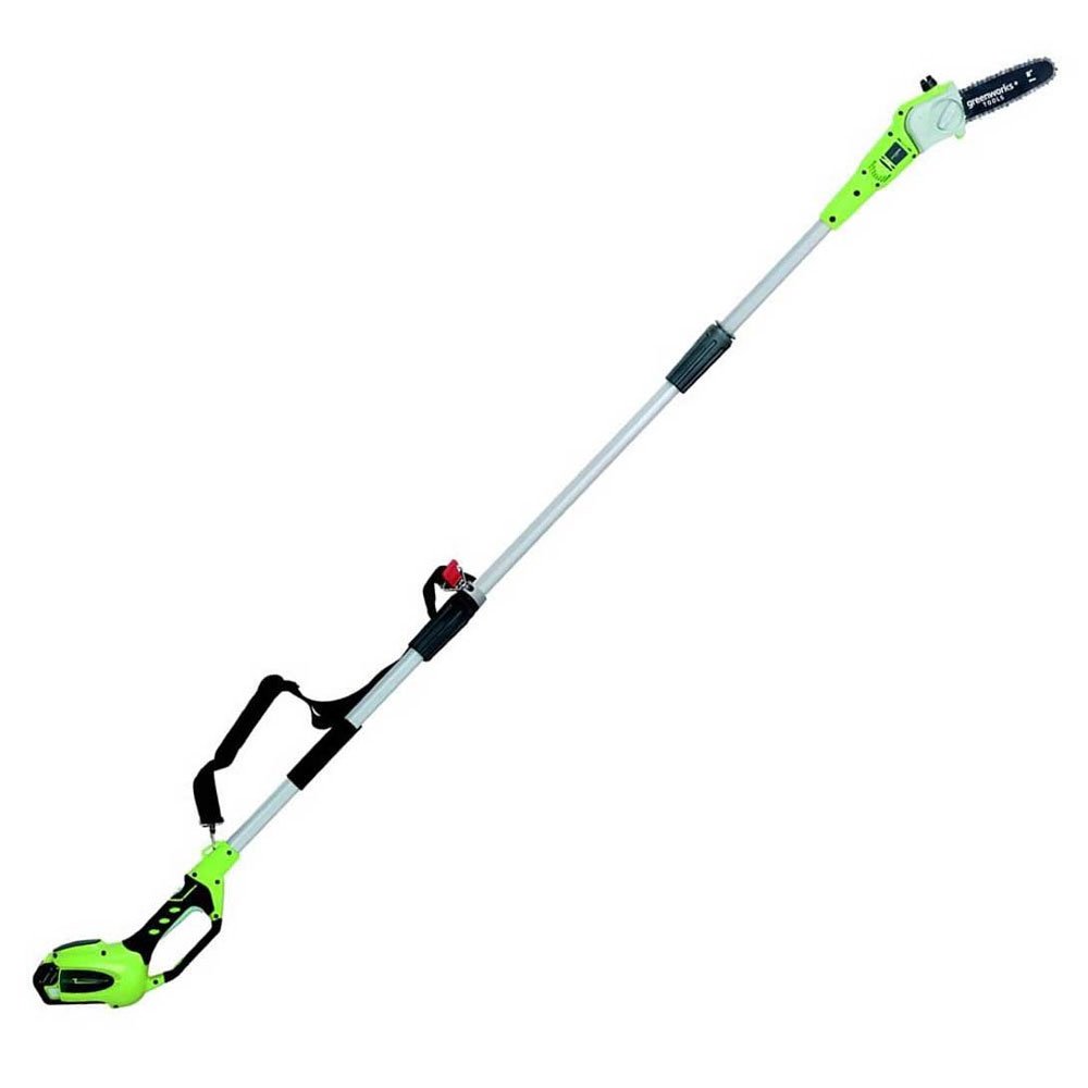 英國Greenworks高枝鋸/高籬剪枝機台南經銷商(實品展示)4.0Ah日本三洋鋰離子電池+40V主機+充電器-兩用型