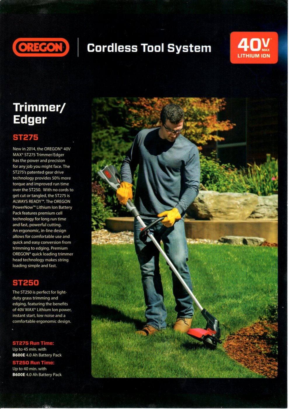 全新進口OREGON充電式割草機4.0Ah鋰電電池-免運費*台南經銷商(實品展示)*