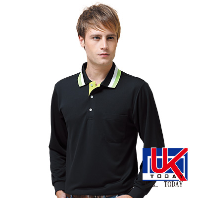 素面polo衫-黑色