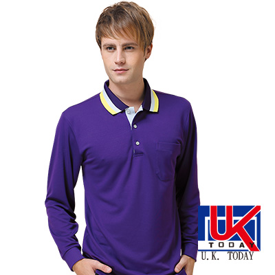 素面polo衫-紫色