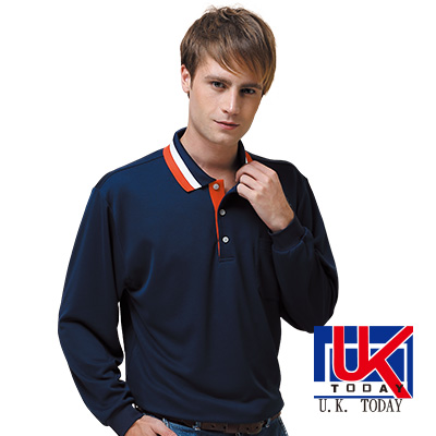 素面polo衫-丈青色