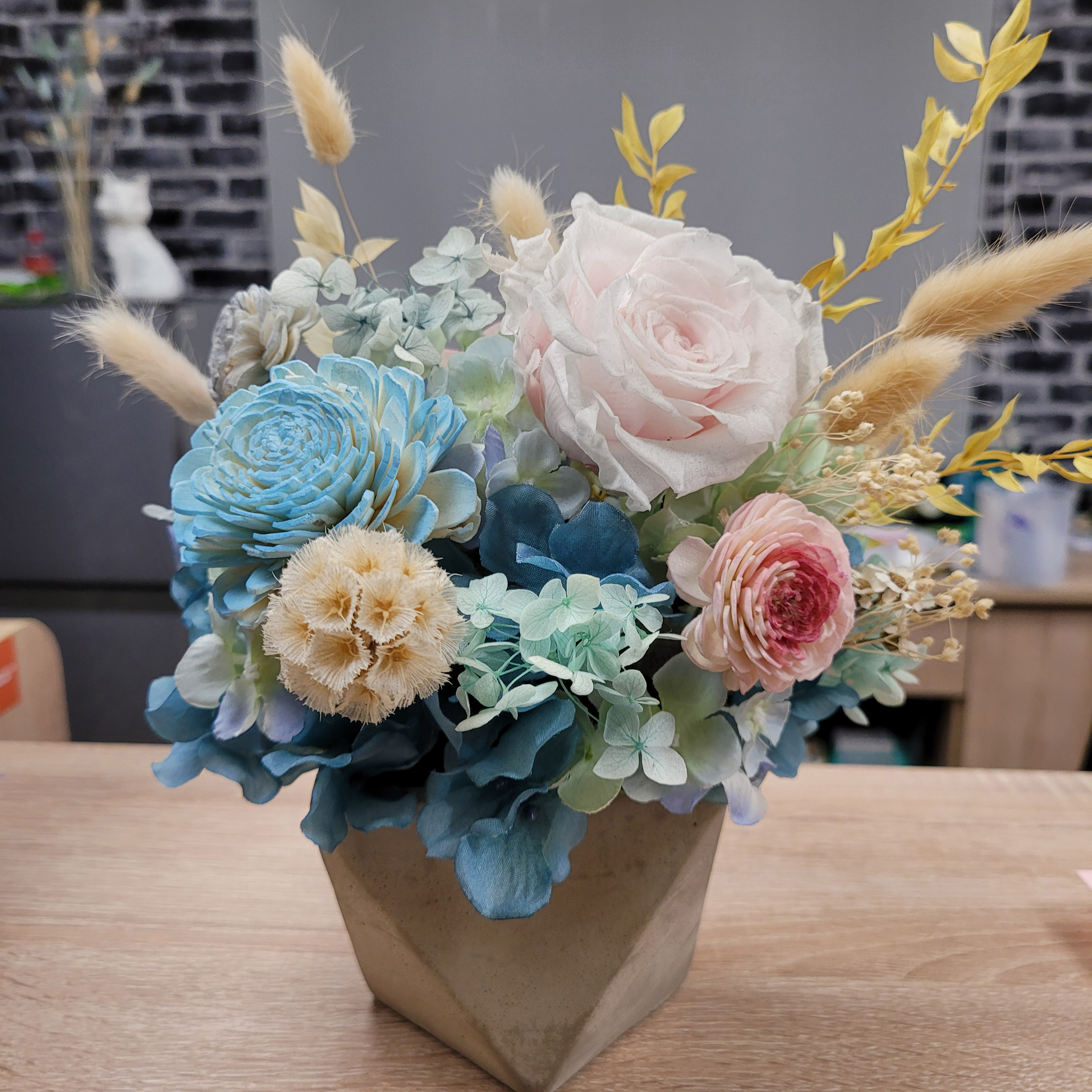 C016-永生乾燥盆花