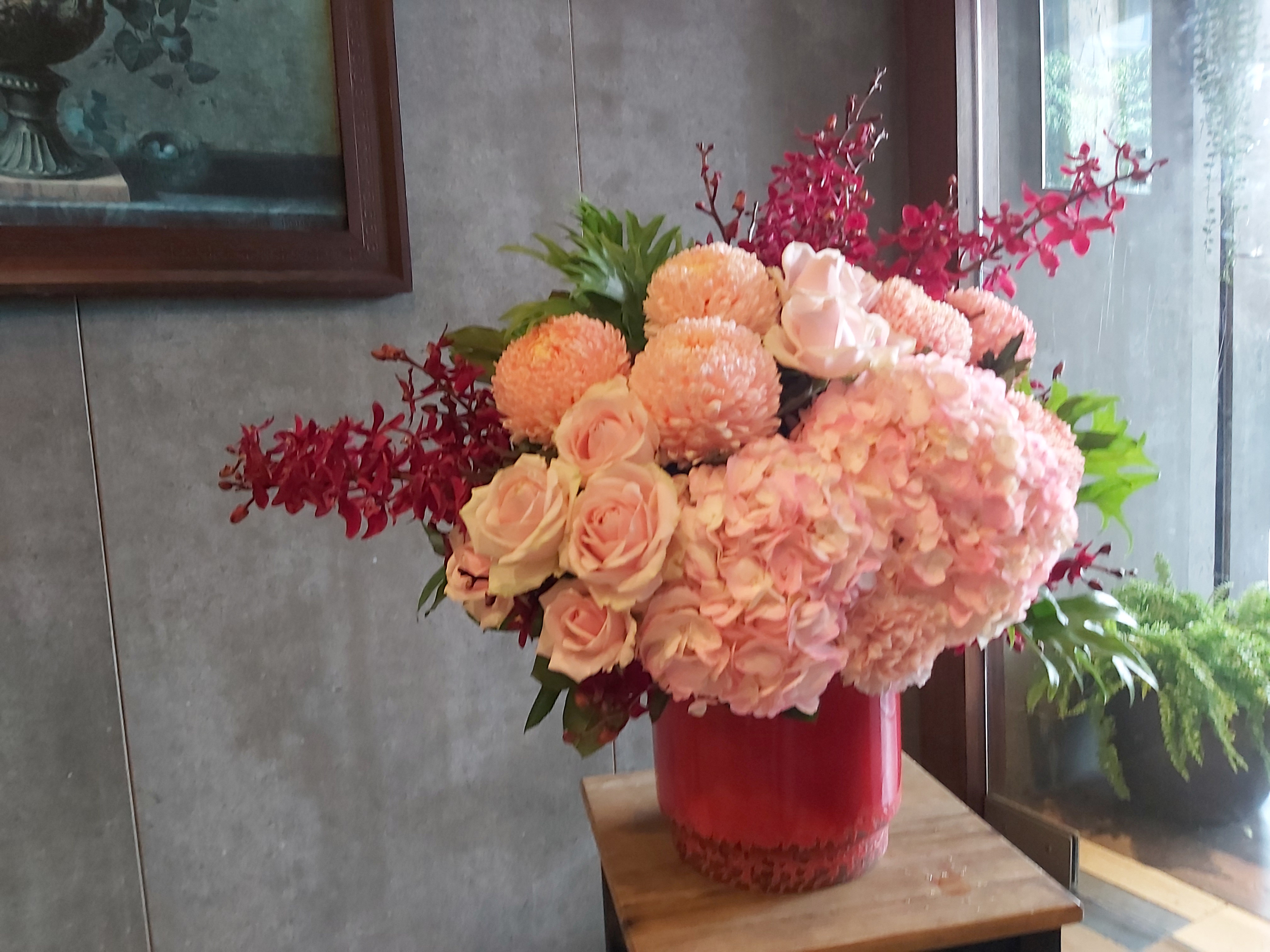 B010-粉色系盆花