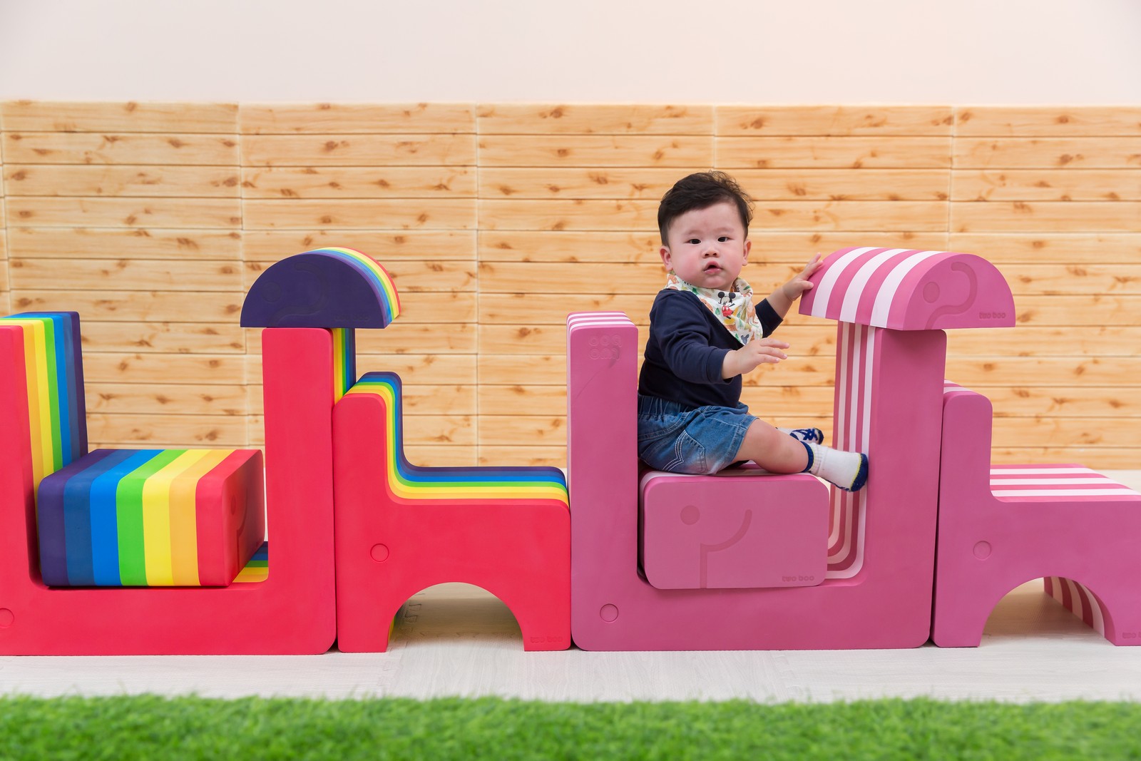 北歐小象積木桌椅組