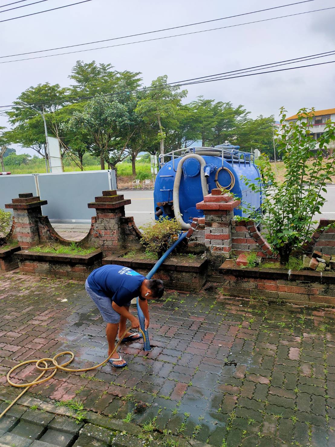 圖書館抽化糞池&nbsp;