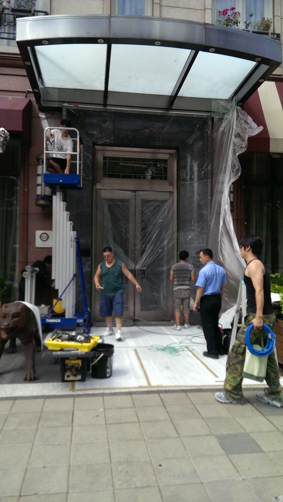 壁面門框水磨鏡面處理