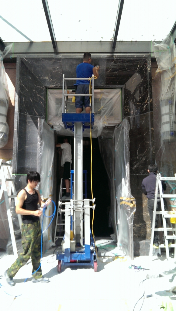 壁面門框水磨鏡面處理