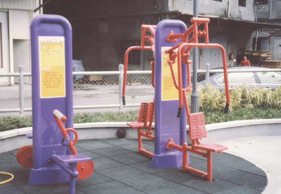 體健設施-雙人坐推及腰力訓練器