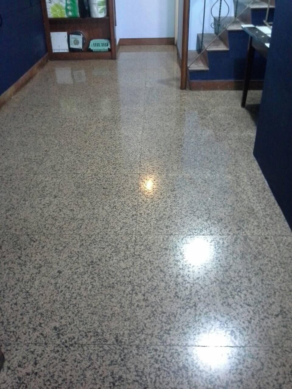 石材地板清潔、打蠟、美容後