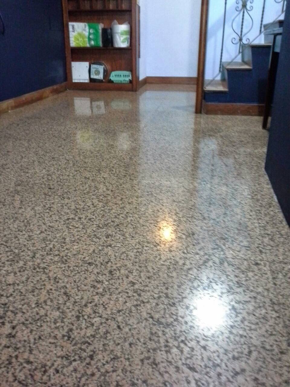 石材地板清潔、打蠟、美容後