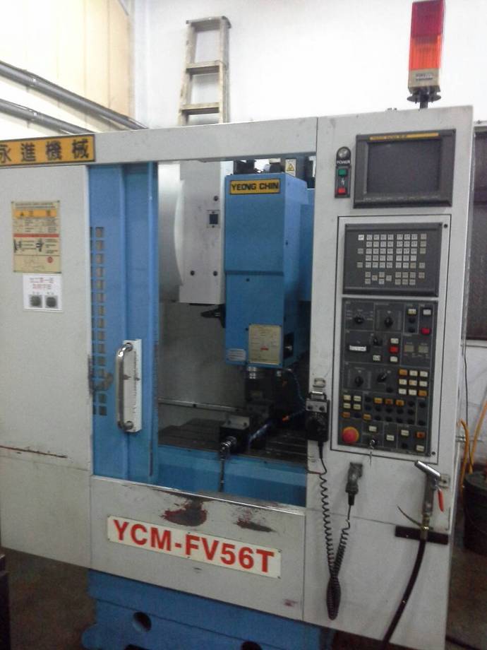 永進FV-56V電腦銑床，主軸12000轉，控制器FAUNC-18M,行程560/410mm