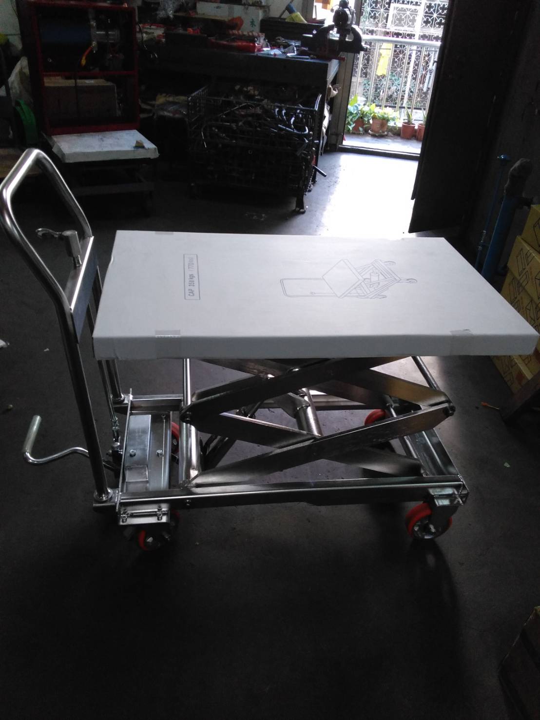 不銹鋼昇降台車兩段式