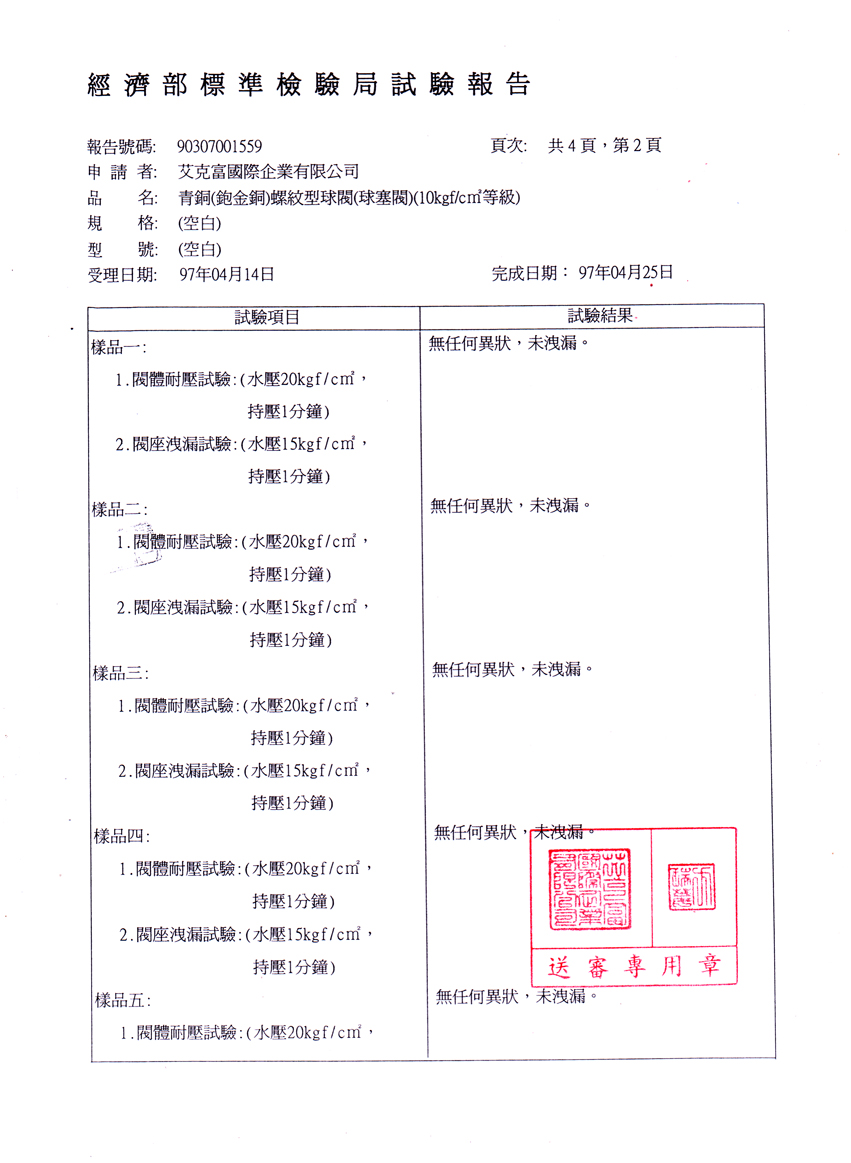 青銅球閥(球塞閥)10kg，4分至3吋-2
