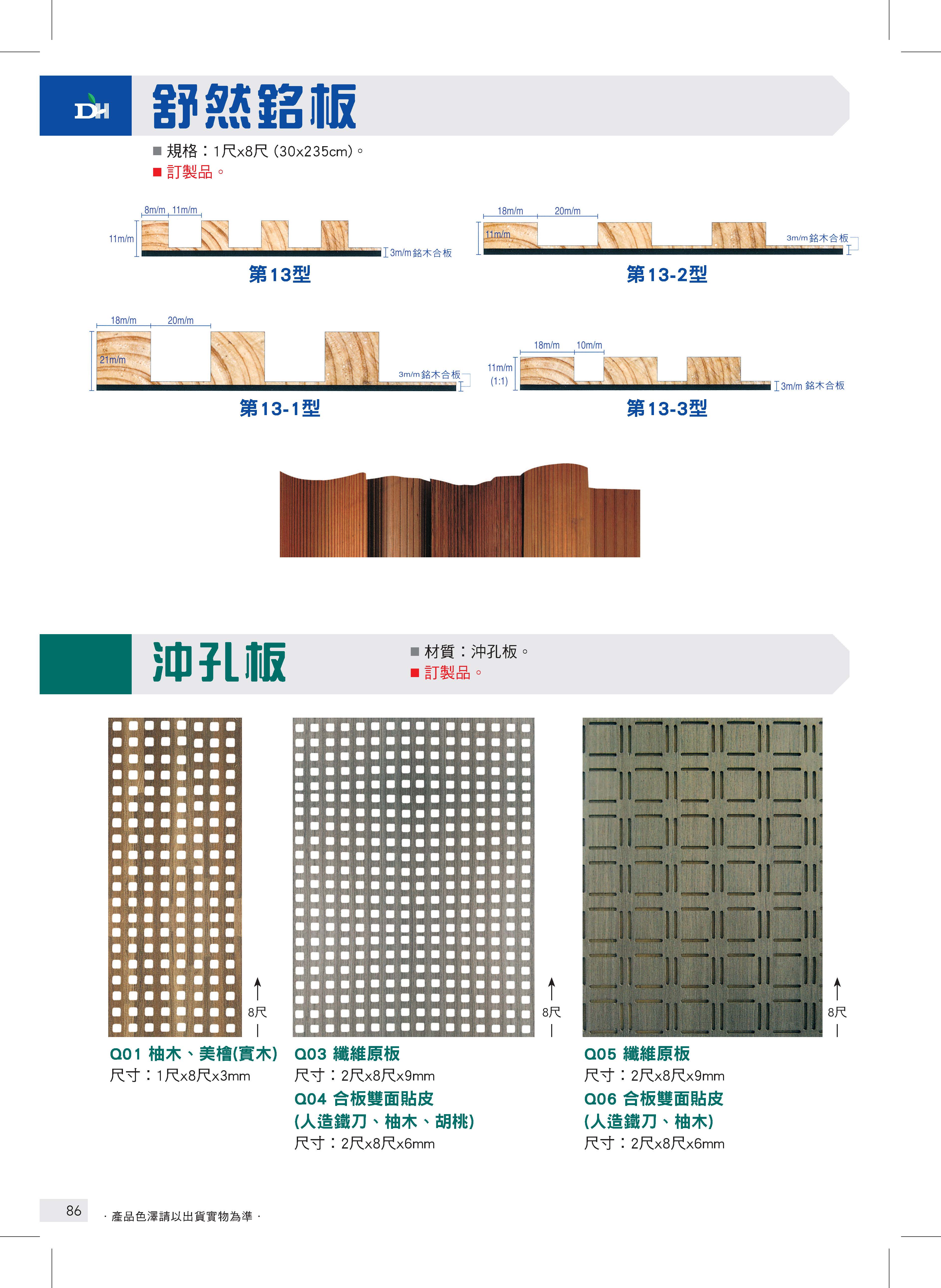 舒然明板、沖孔板