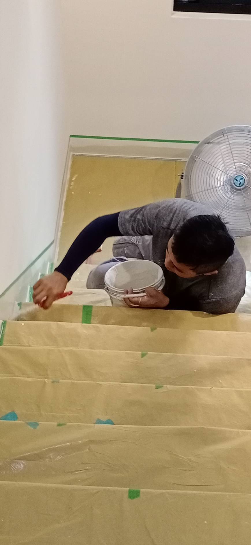 油漆工程施工中