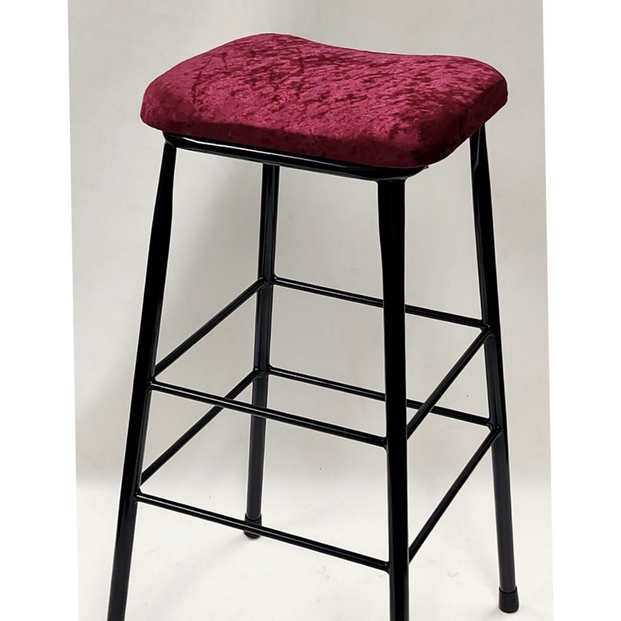 WU026鑽石絨布吧台椅(椅面加大款，兩色可選)