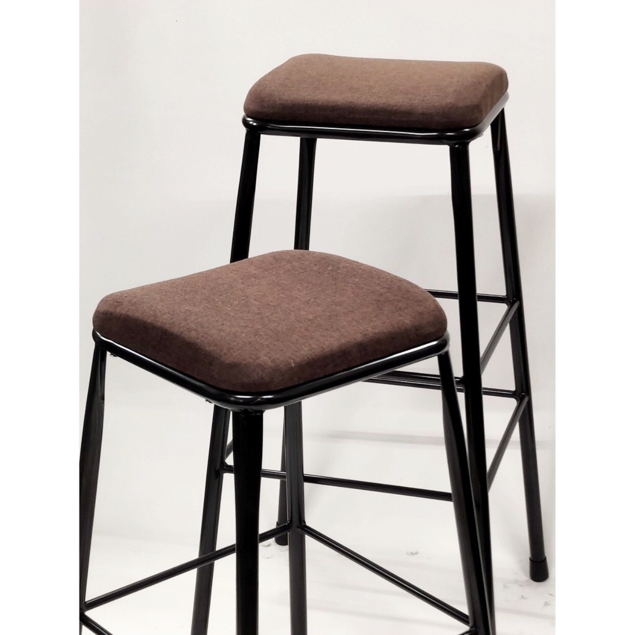 WU030天然亞麻吧台椅【深咖啡】