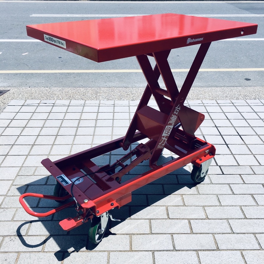 無把手腳踏升降台車3