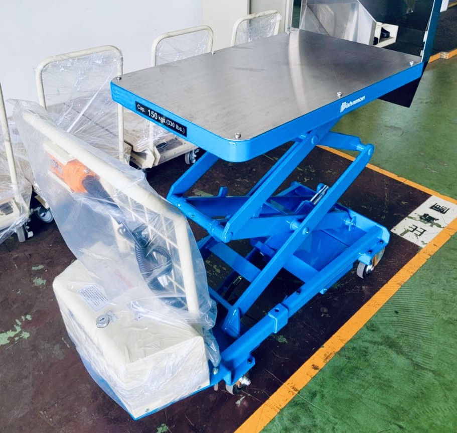 電動升降台車＋不鏽鋼漏斗