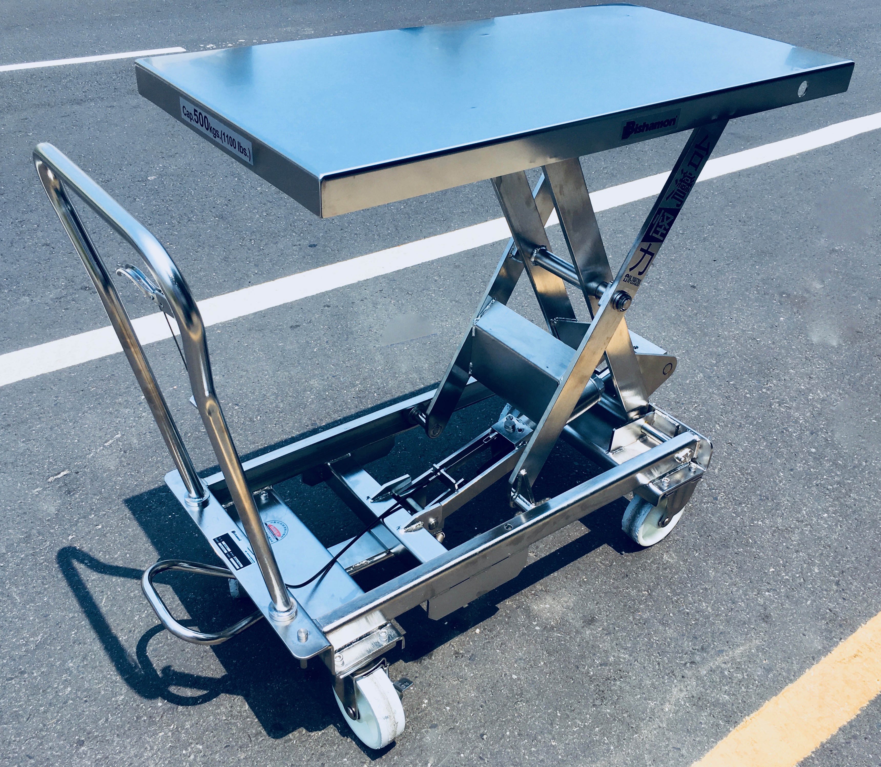 不鏽鋼白鐵升降台車