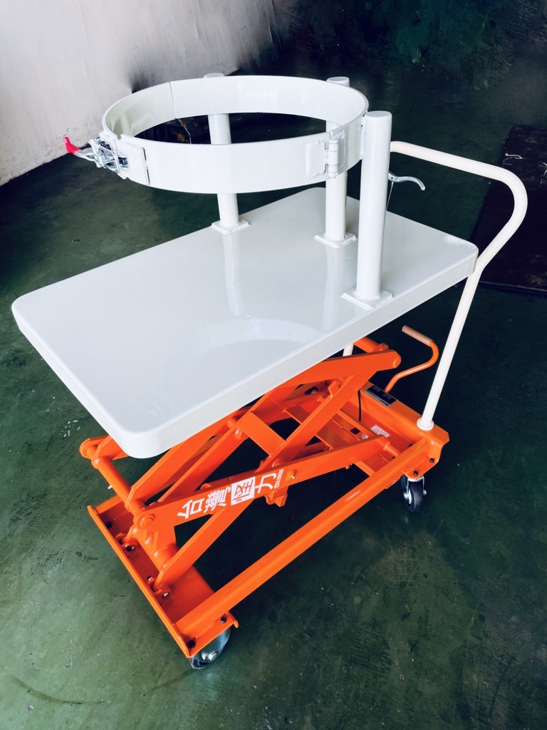 特殊固定桶升降台車