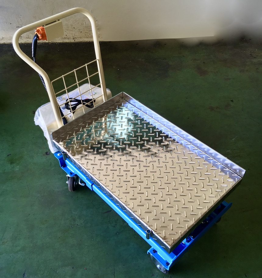 電動升降台車＋不鏽鋼花紋板-4