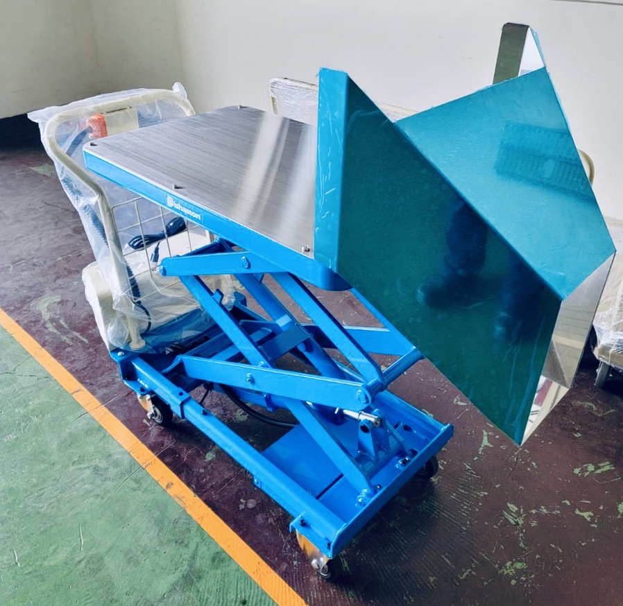 電動升降台車＋不鏽鋼漏斗