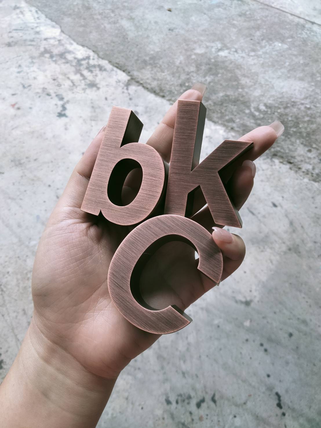 bck英文金屬立體字