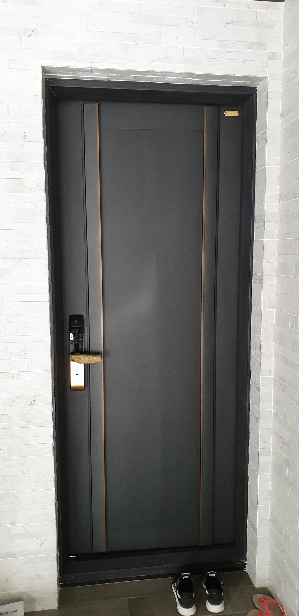 大鑅精品門-鋁合金單玄關搭配YALE電子鎖