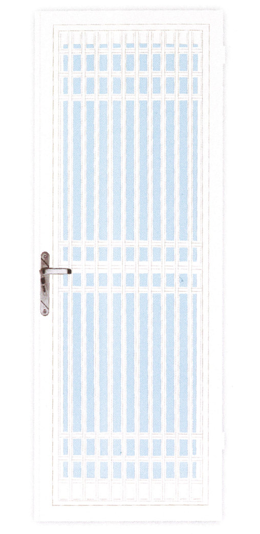 和式風情通風門(乳白色)