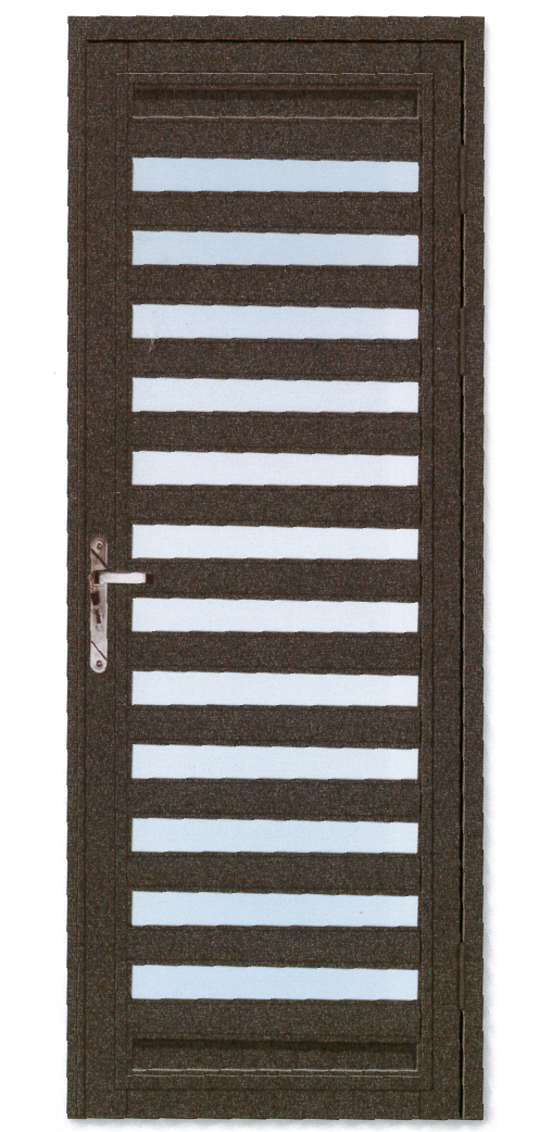 日式橫格通風門(49316鐵灰砂)