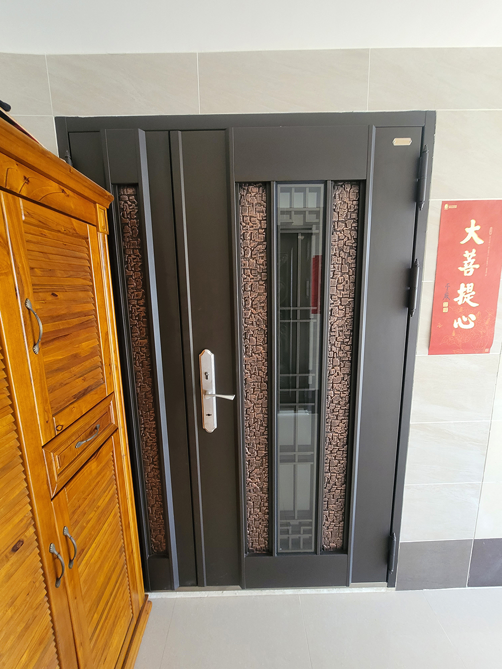 大鑅精品門-子母鑄鋁門中門玄關門組