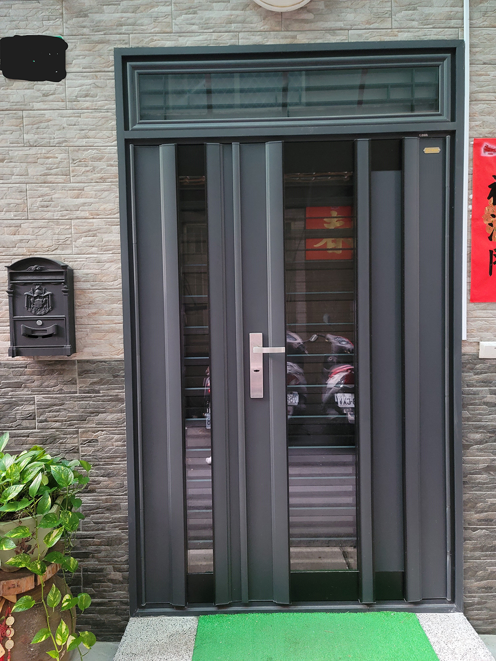 大鑅精品門-DR43-8803鋁合金子母開天雙玄關門組