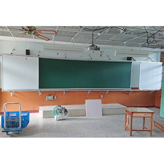 雙片式滑軌白板