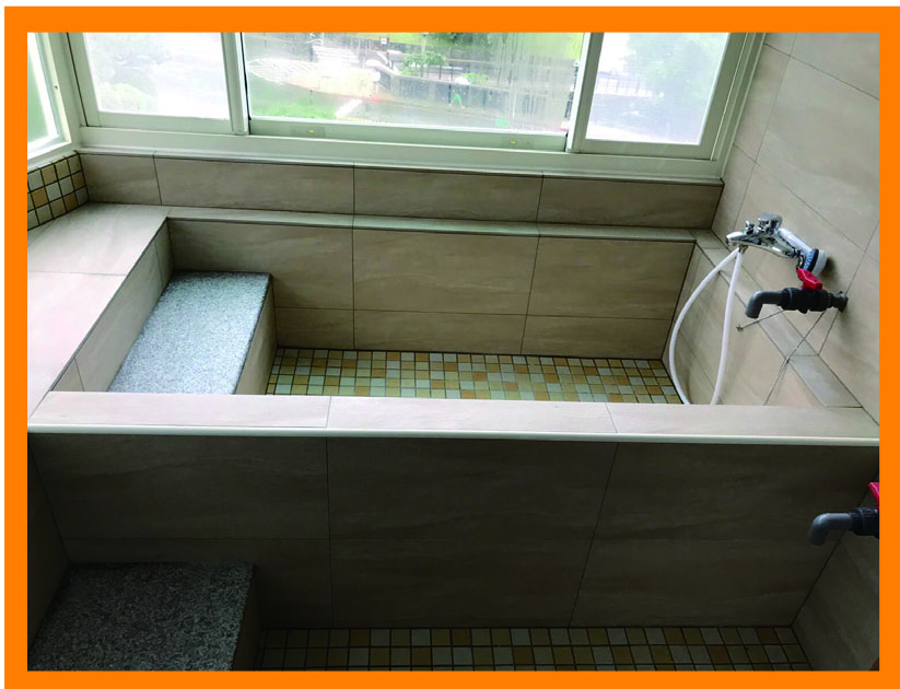 泥板浴缸-完成品