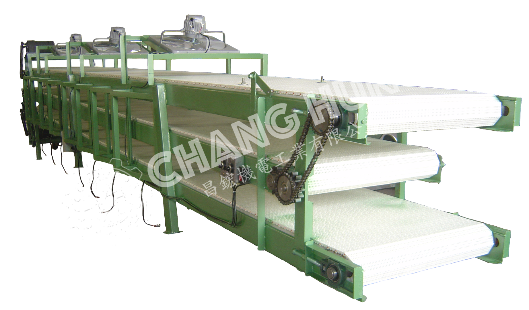 三層式塑鋼網帶輸送設備