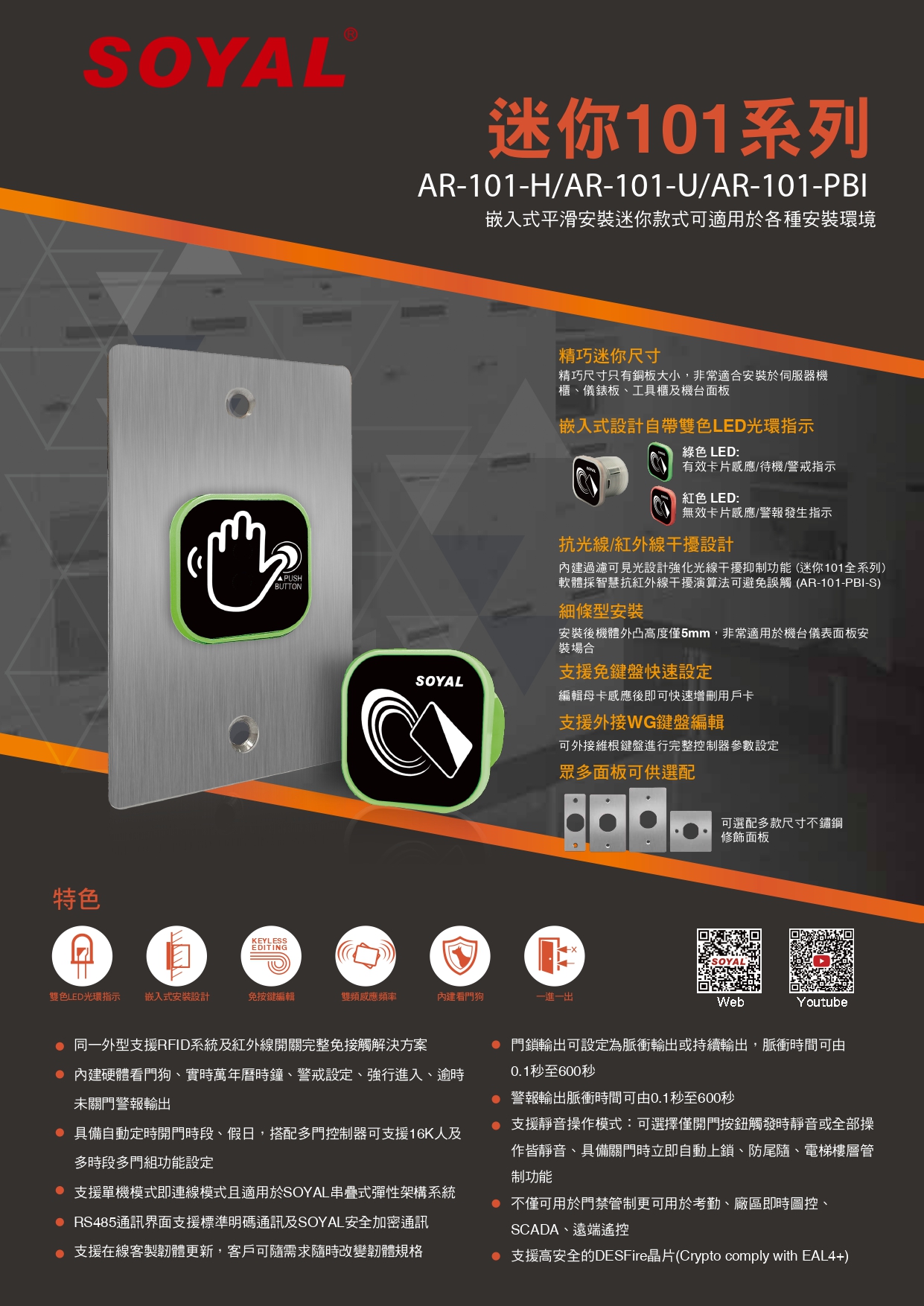 雙頻迷你型智慧讀頭AR-101-U