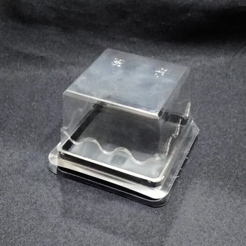 正方波浪蛋糕盒-黑底