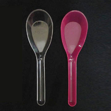 透明硬湯匙&amp;紅辦桌硬湯匙(GC)