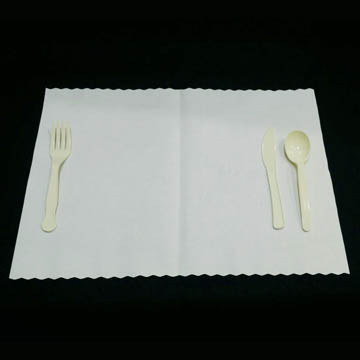 白色餐墊紙