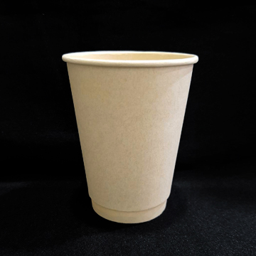 蔗渣杯OD-12oz雙層中空原色(90口)