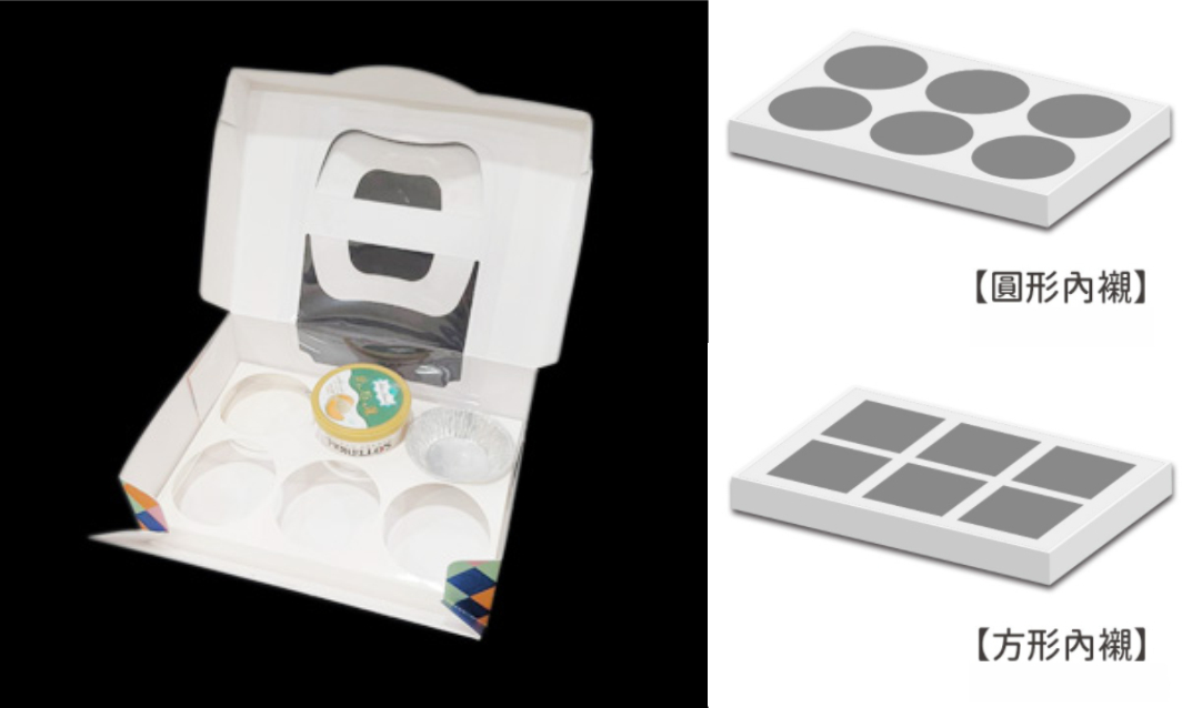 6入手提開窗蛋糕盒(紳士品格)需配內襯