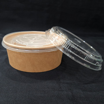 900(902)圓型扁碗紙便當盒(牛皮)