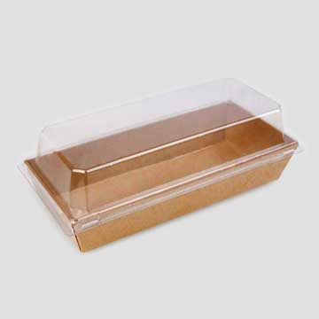 牛皮紙透明輕食盒1號