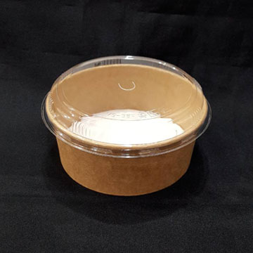 900圓型扁碗紙便當盒(牛皮)