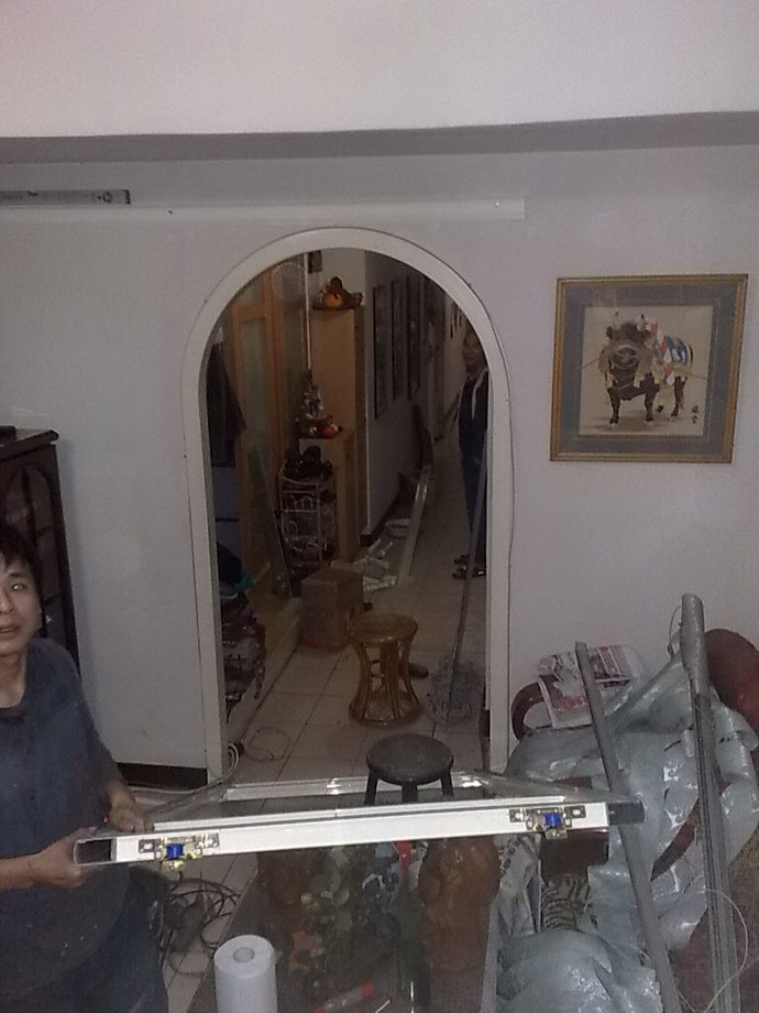 景觀窗+拉門施工-台北市羅斯福路