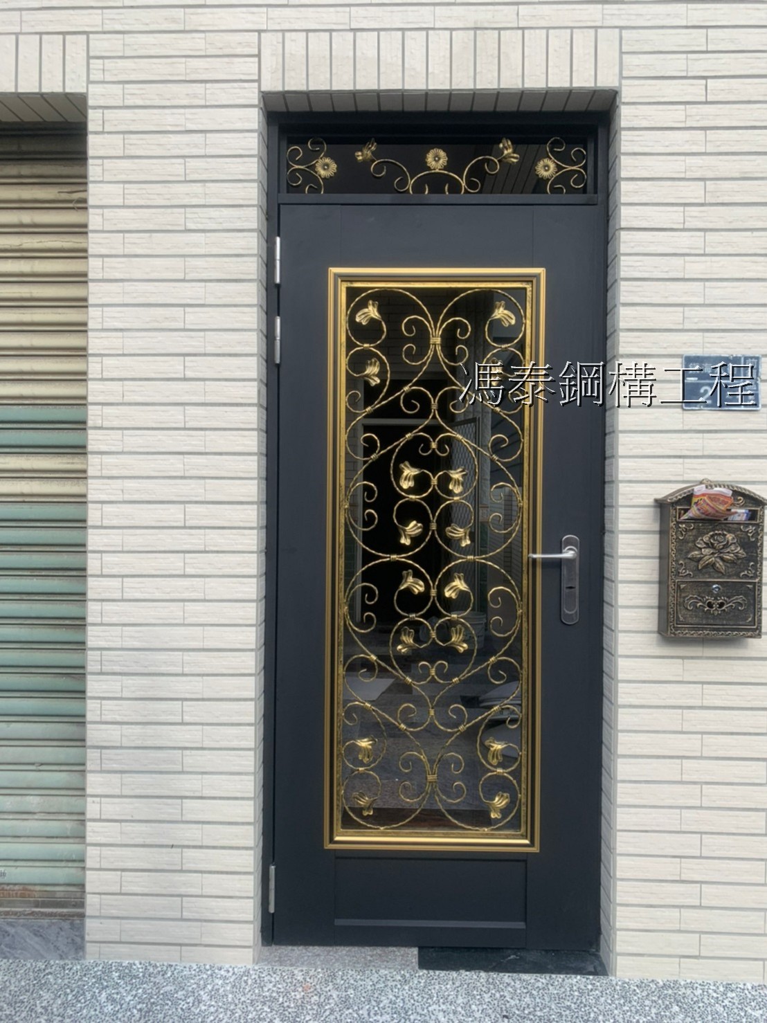 雙門花玻璃玄關門