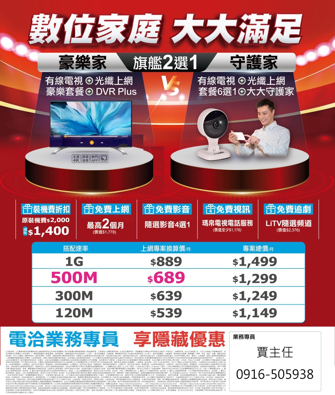 TBC南桃園(大大寬頻)光纖寬頻上網旗艦專案