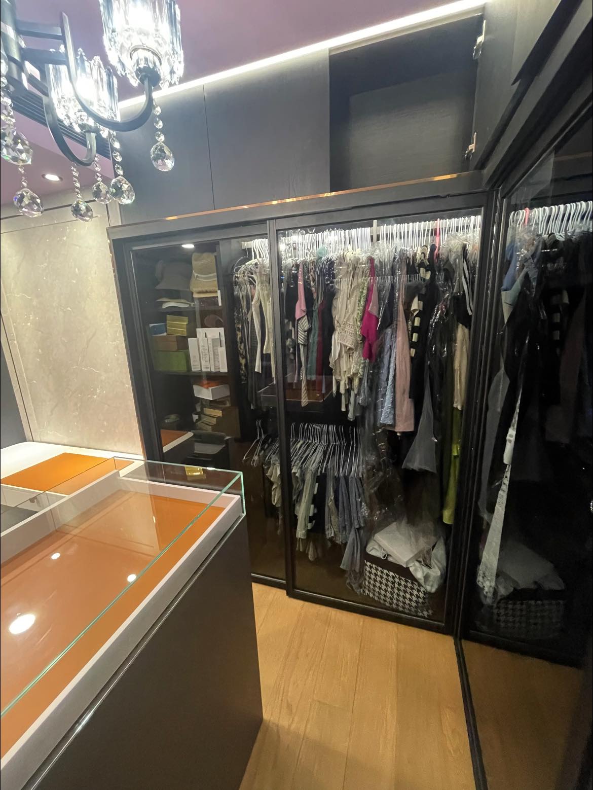 鼓山區明誠四路案-造型懸吊緩衝衣櫃門