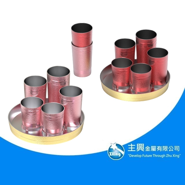 桌上型花器-五管繽紛圓盤組